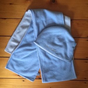 Life is Good scarf and hat